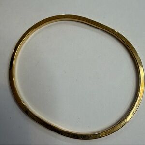 Vintage Monet Gold Tone Oval Bangle Bracelet